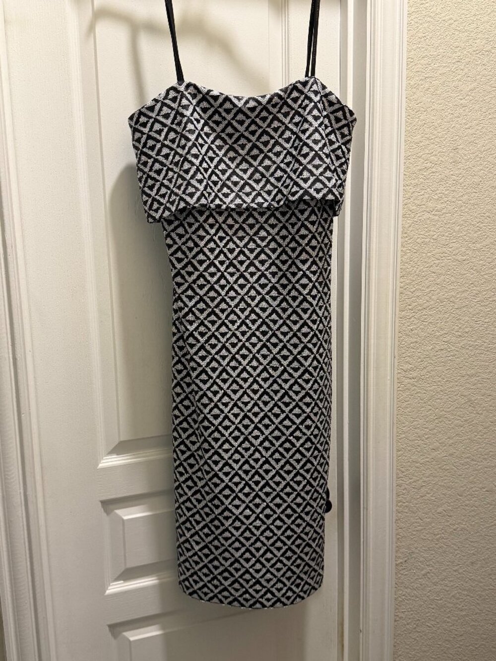 NWT Donna Karan New York Social Sequin Foldover Strapless Dress Size 10